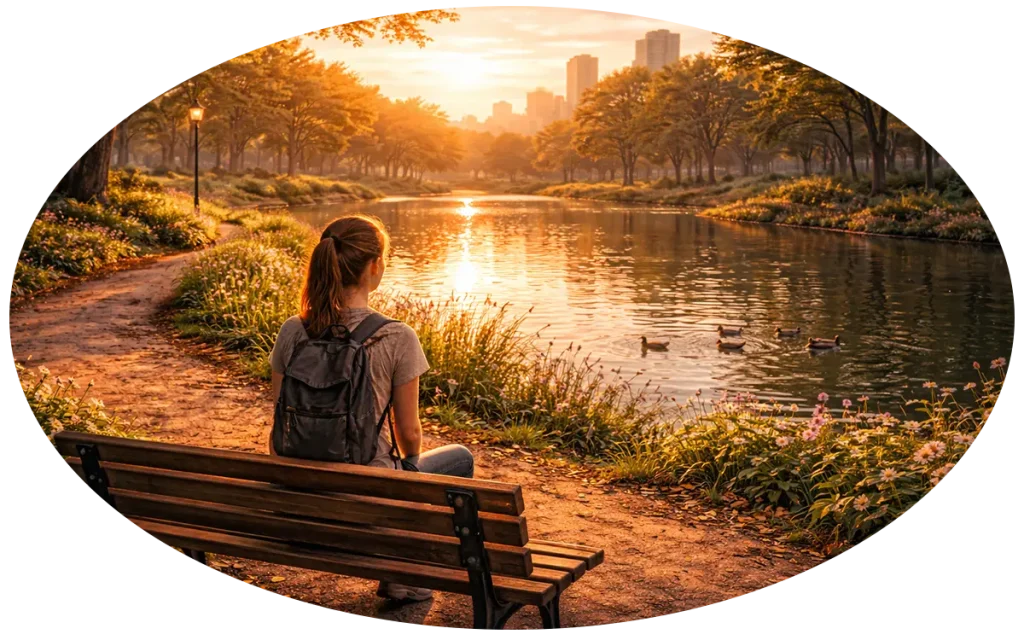 A quiet moment of balance