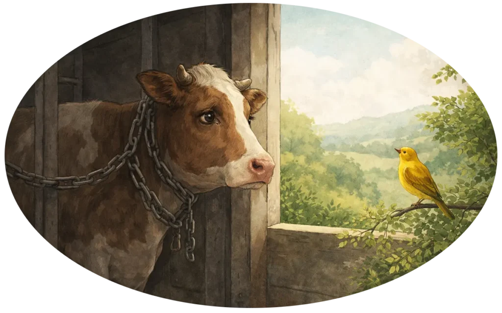 Animals and our food choices Illustration
