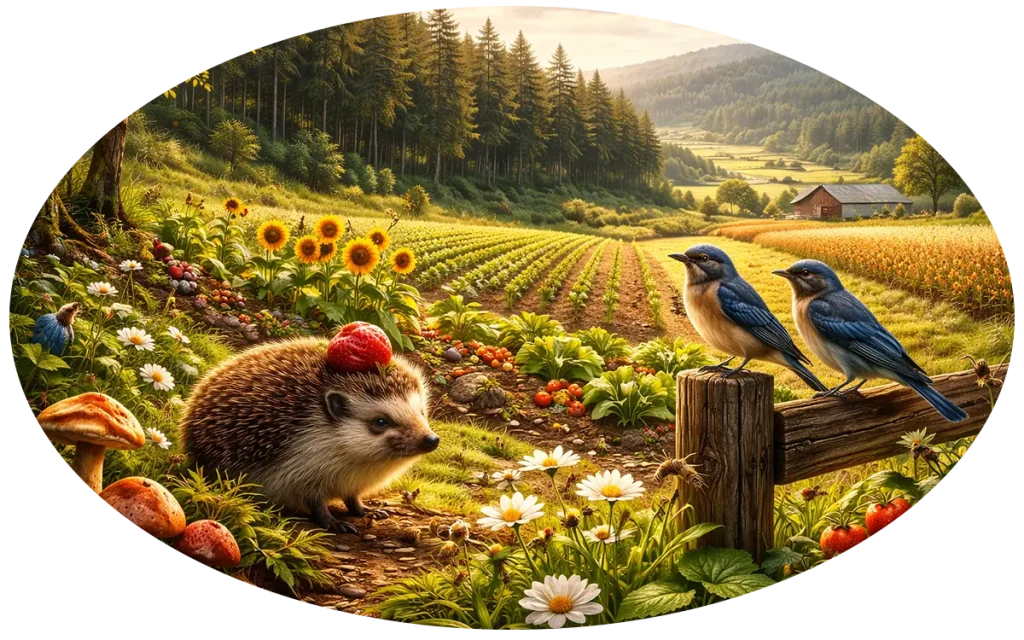 Forests and food systems illustration Floretika