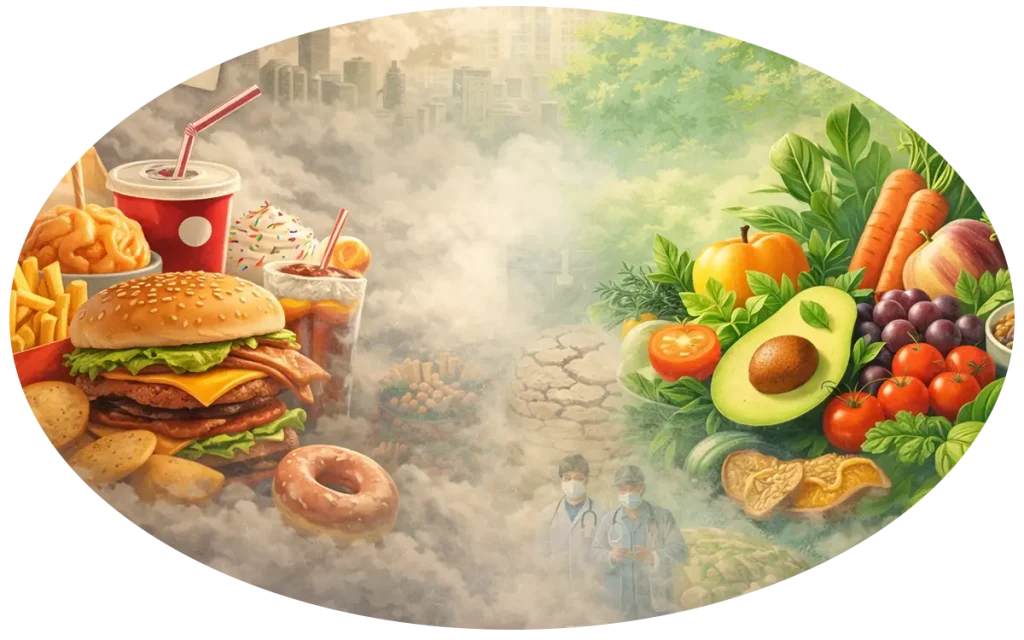 Modern food industry illustration