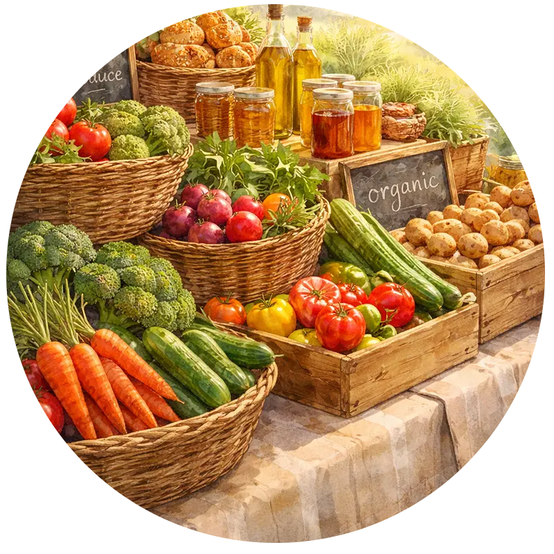 Oragnic food market
