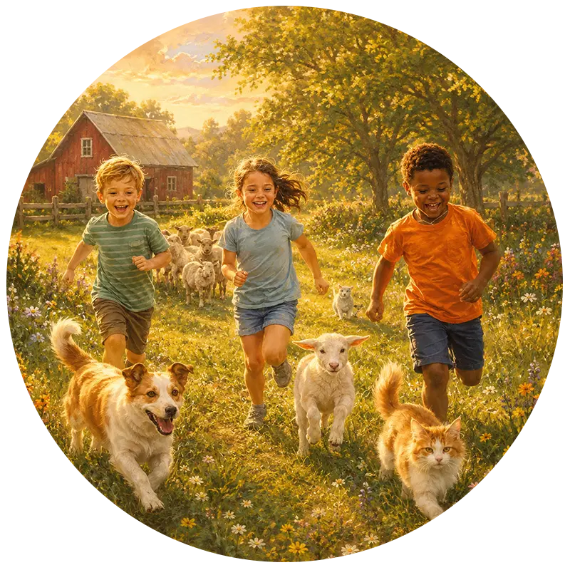 Animals and kids